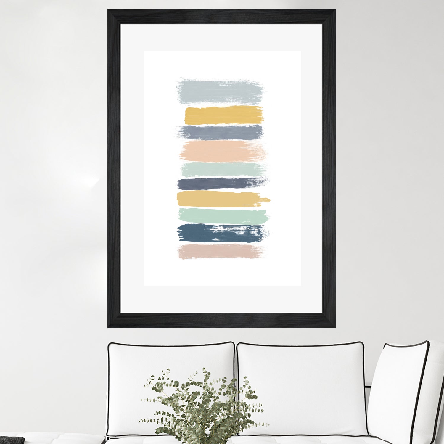 Pastel Stripes by Dana Shek on GIANT ART - white digital painting