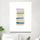 Pastel Stripes by Dana Shek on GIANT ART - white digital painting