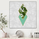 Leaves on marble by M.TERESA HERNANDEZ on GIANT ART - green digital painting