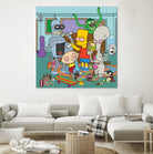 Cartoon Stoners by Proper Ganders on GIANT ART - blue vector illustration