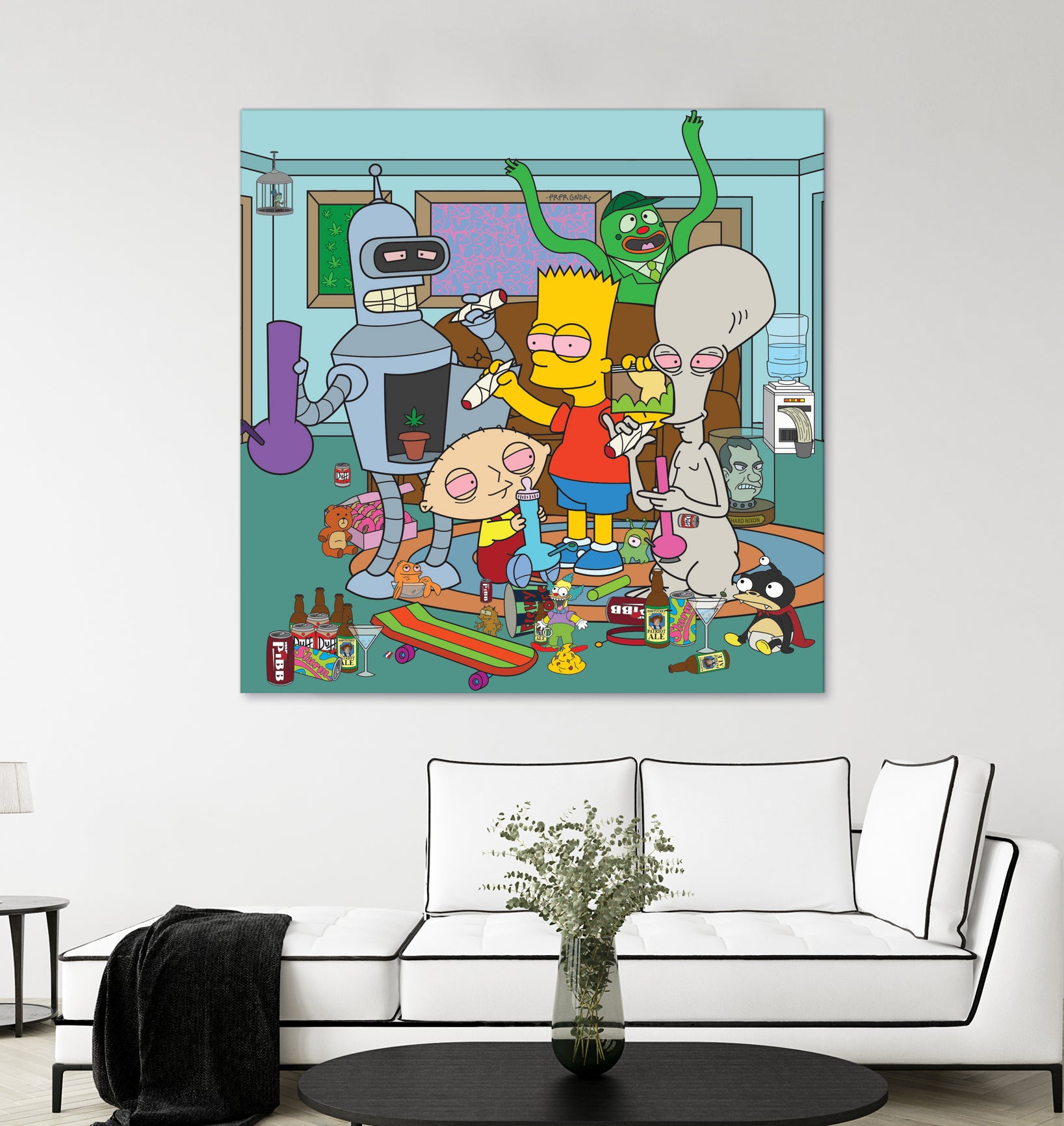 Cartoon Stoners by Proper Ganders on GIANT ART - blue vector illustration