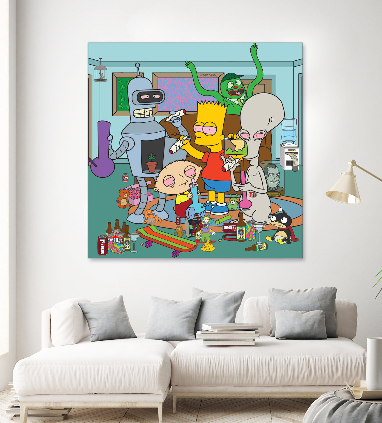 Cartoon Stoners by Proper Ganders on GIANT ART - blue vector illustration