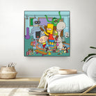 Cartoon Stoners by Proper Ganders on GIANT ART - blue vector illustration