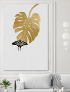 Butterfly & Monstera by Dana Shek on GIANT ART - white digital painting