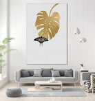 Butterfly & Monstera by Dana Shek on GIANT ART - white digital painting