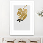 Butterfly & Monstera by Dana Shek on GIANT ART - white digital painting