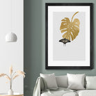 Butterfly & Monstera by Dana Shek on GIANT ART - white digital painting