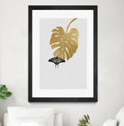 Butterfly & Monstera by Dana Shek on GIANT ART - white digital painting