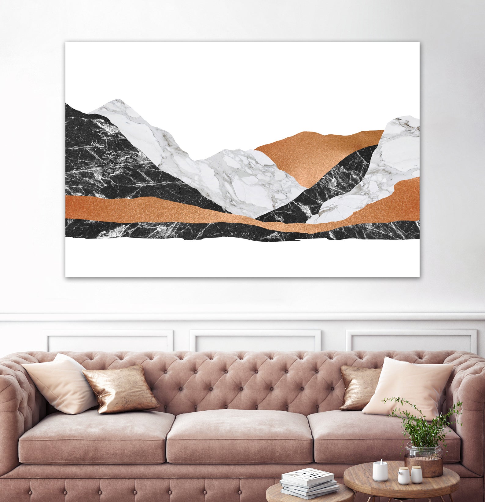 Marble Landscape I by Dana Shek on GIANT ART - white digital painting