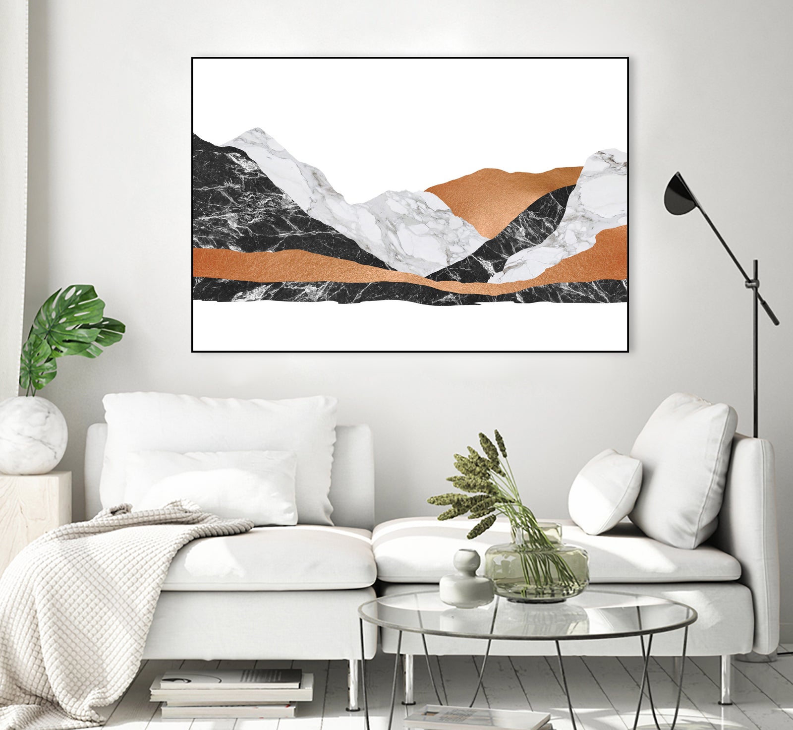 Marble Landscape I by Dana Shek on GIANT ART - white digital painting