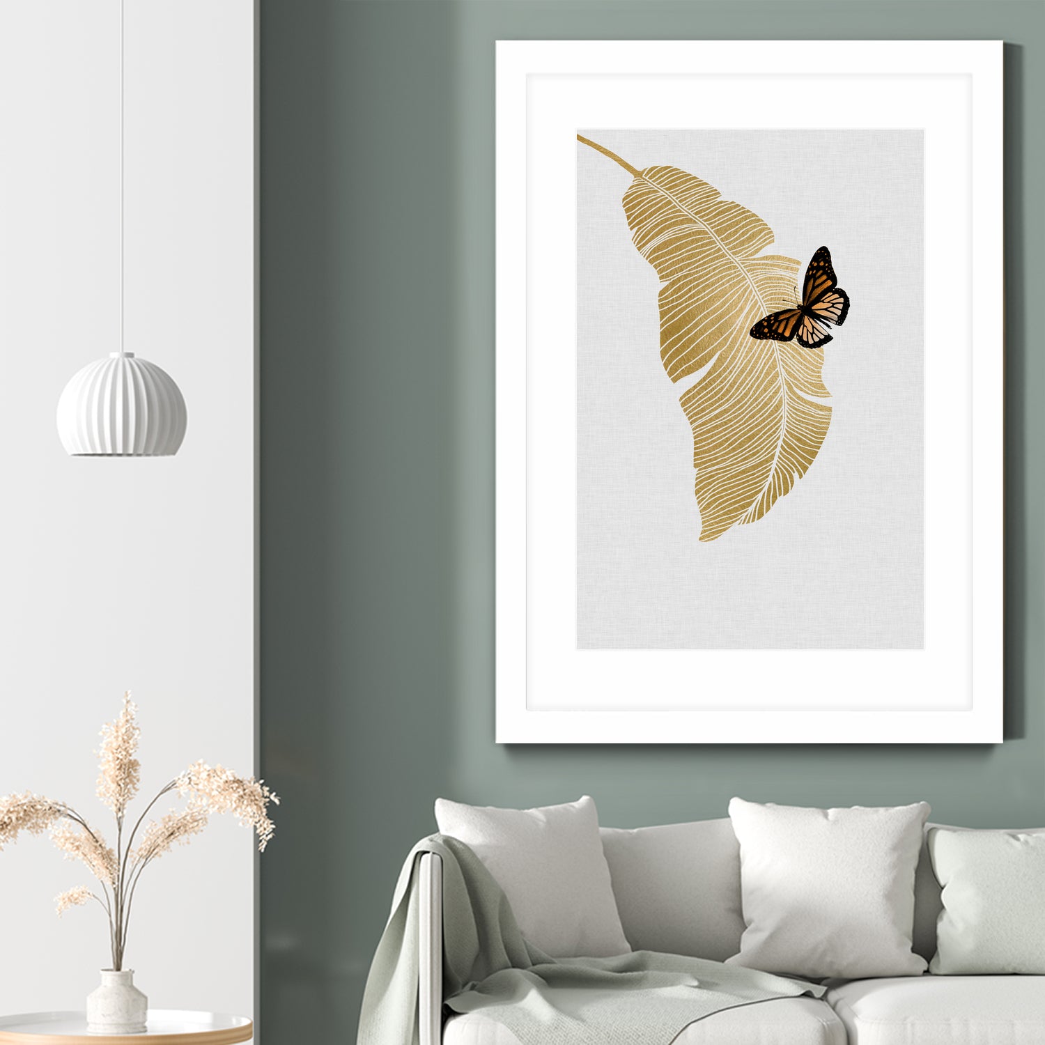 Butterfly & Palm by Dana Shek on GIANT ART - white digital painting