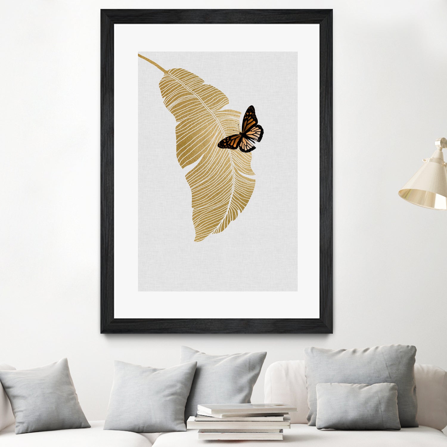 Butterfly & Palm by Dana Shek on GIANT ART - white digital painting