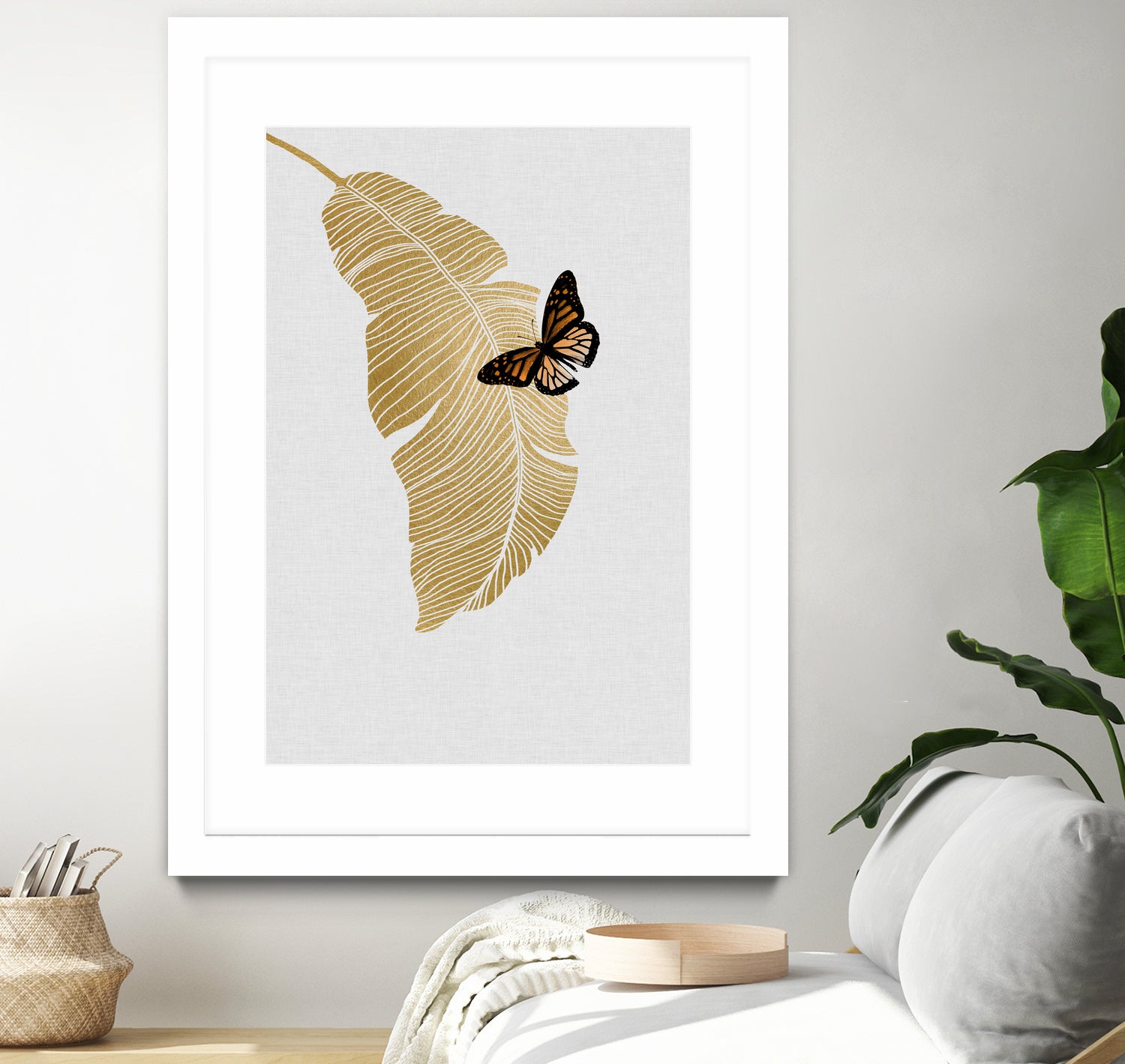 Butterfly & Palm by Dana Shek on GIANT ART - white digital painting