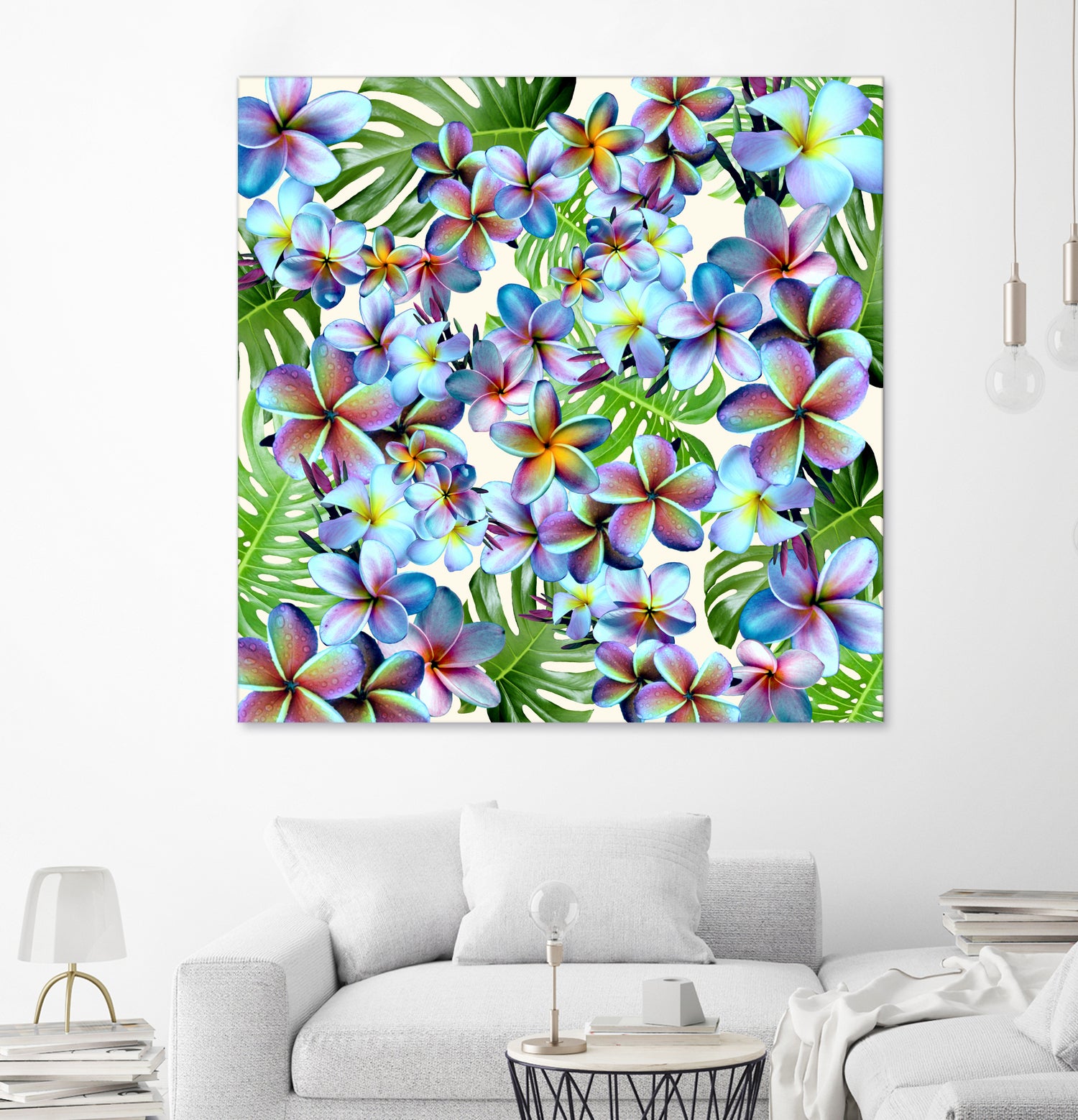 Rainbow Plumeria Pattern by Sondra Kay Neiman on GIANT ART - fuchsia photo manipulation