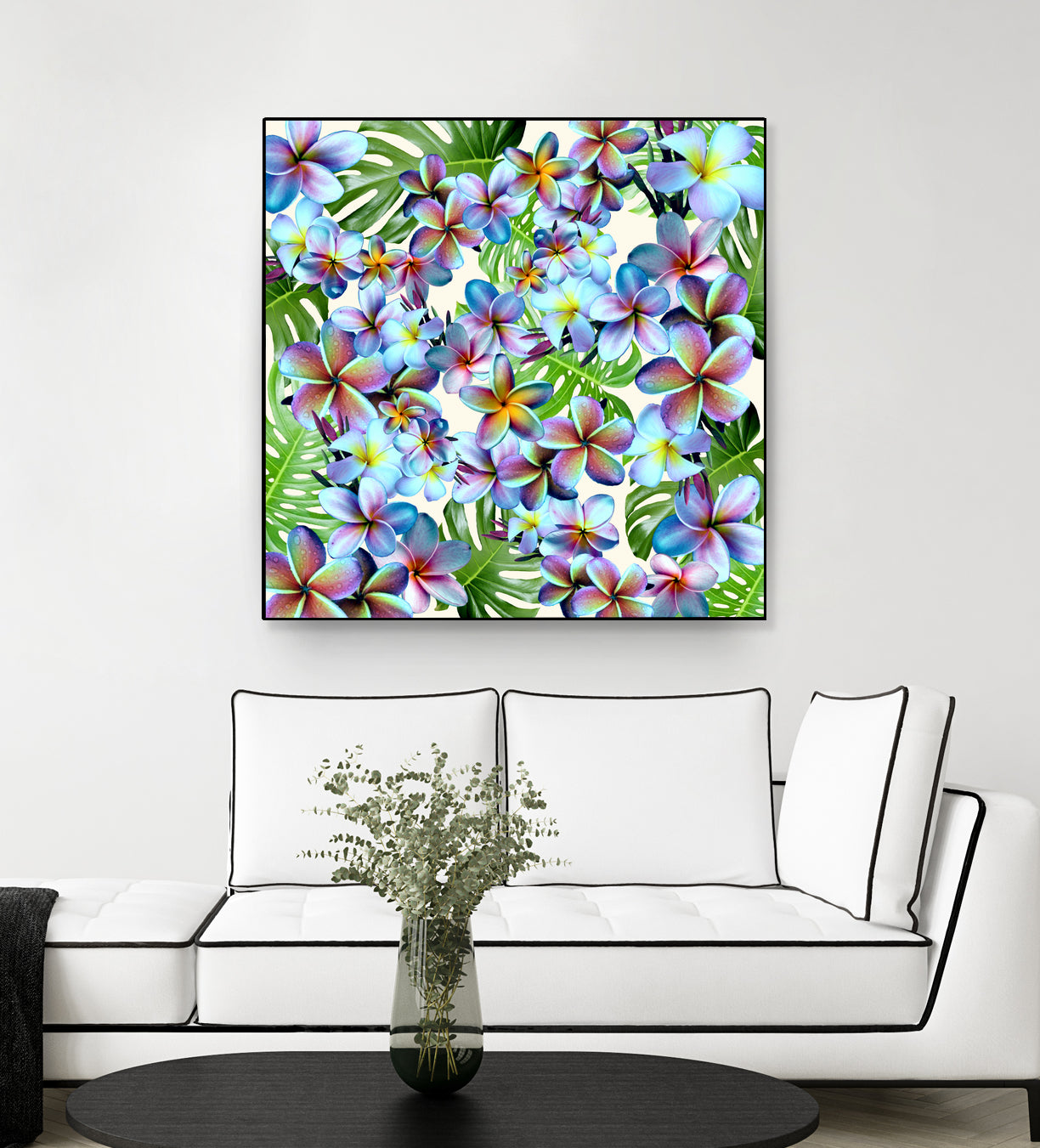 Rainbow Plumeria Pattern by Sondra Kay Neiman on GIANT ART - fuchsia photo manipulation