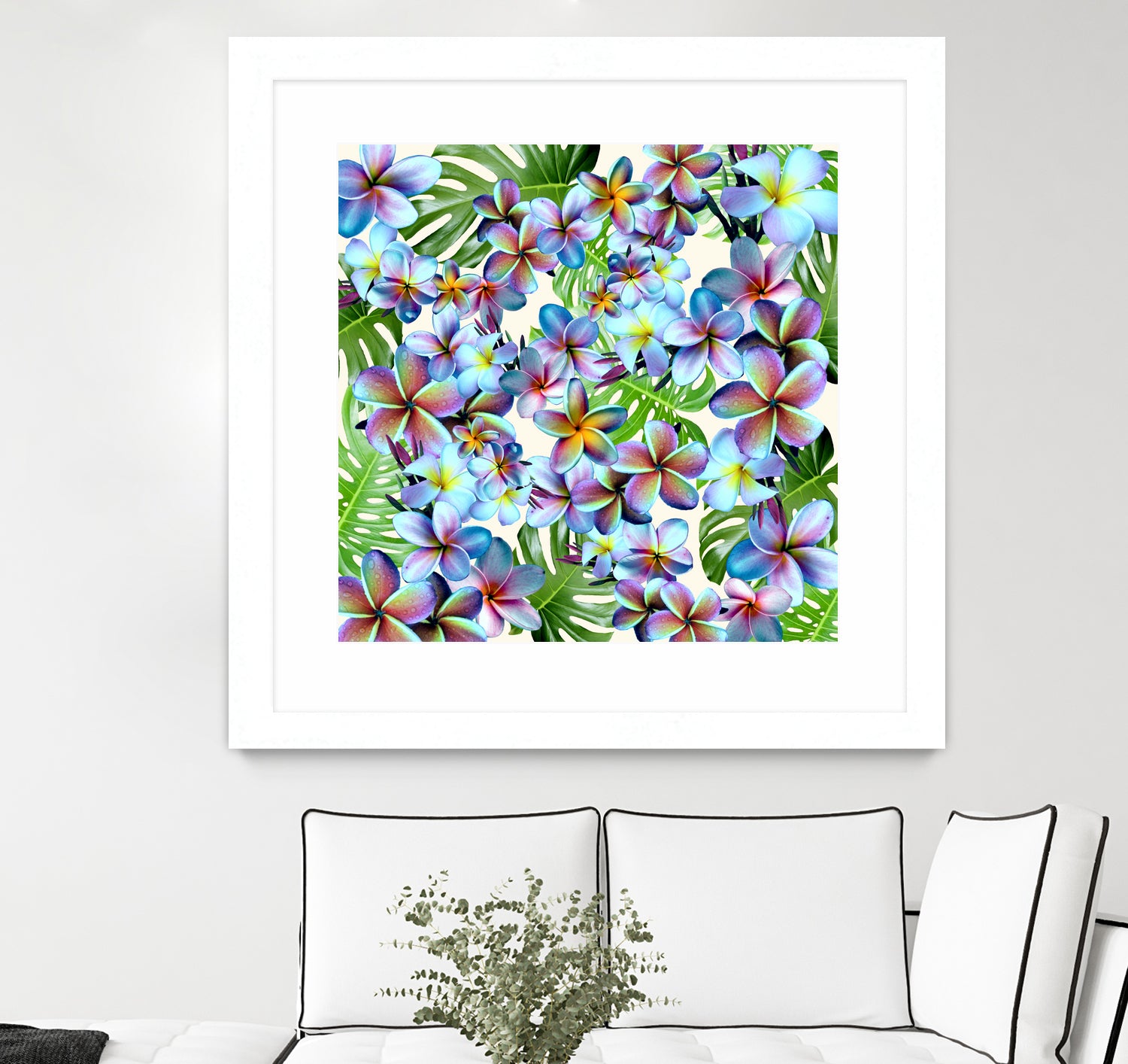 Rainbow Plumeria Pattern by Sondra Kay Neiman on GIANT ART - fuchsia photo manipulation