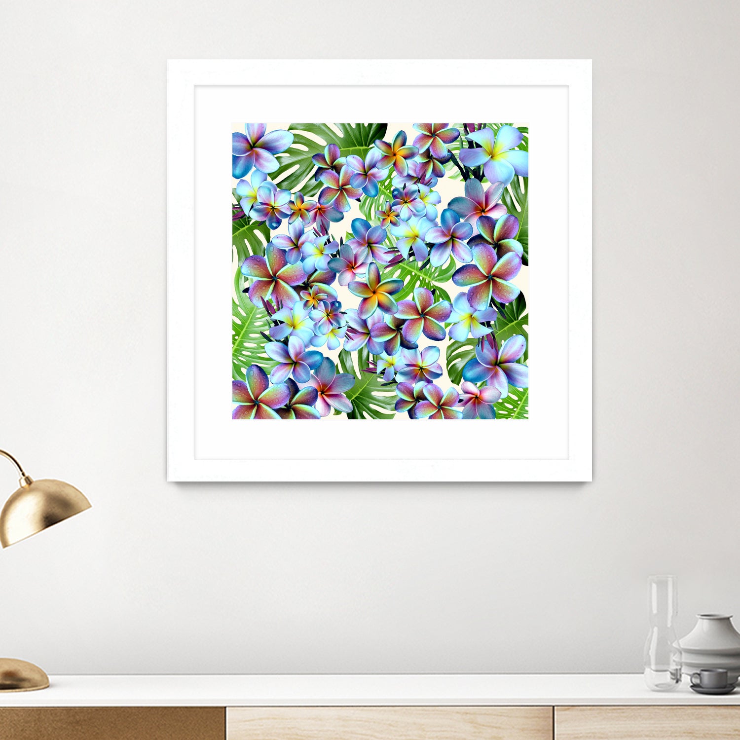 Rainbow Plumeria Pattern by Sondra Kay Neiman on GIANT ART - fuchsia photo manipulation