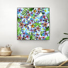 Rainbow Plumeria Pattern by Sondra Kay Neiman on GIANT ART - fuchsia photo manipulation