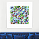 Rainbow Plumeria Pattern by Sondra Kay Neiman on GIANT ART - fuchsia photo manipulation