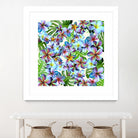 Rainbow Plumeria Pattern by Sondra Kay Neiman on GIANT ART - fuchsia photo manipulation