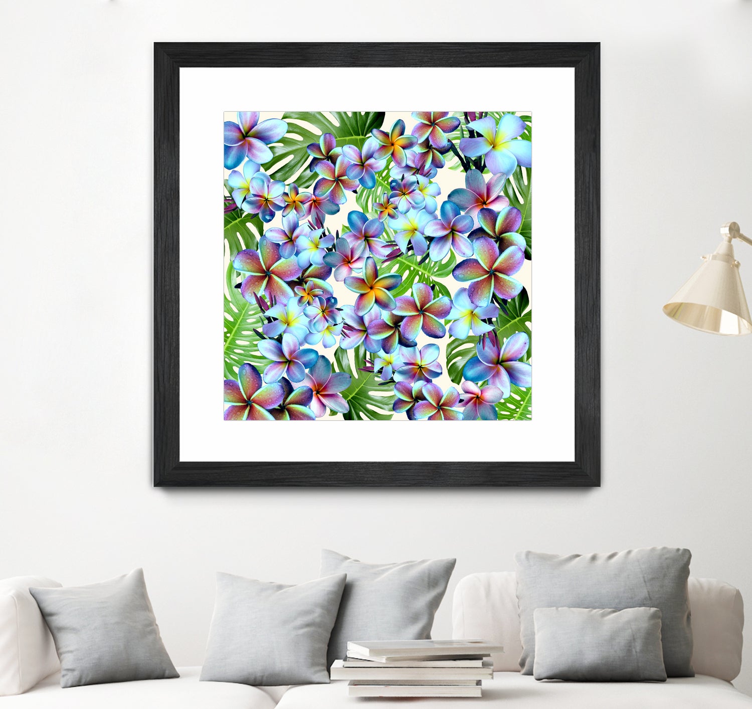 Rainbow Plumeria Pattern by Sondra Kay Neiman on GIANT ART - fuchsia photo manipulation