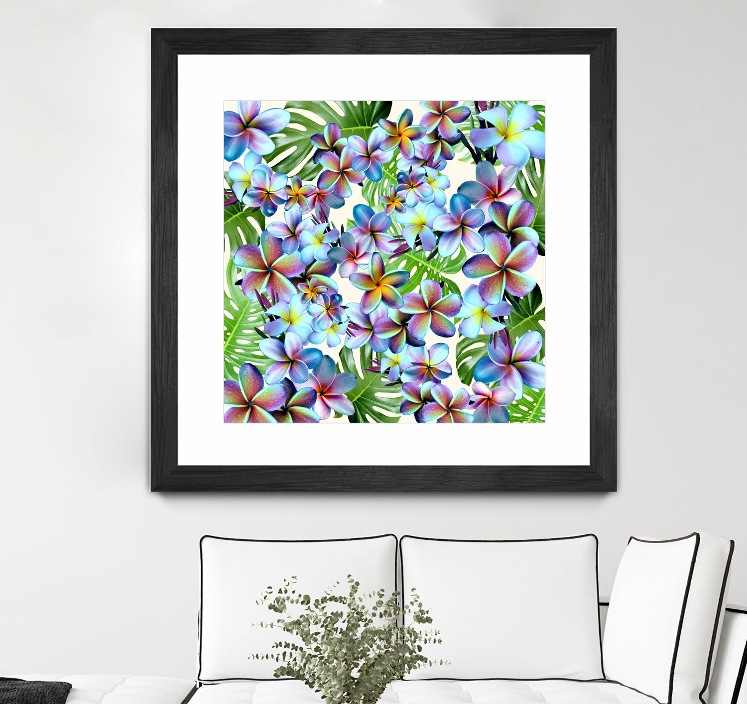 Rainbow Plumeria Pattern by Sondra Kay Neiman on GIANT ART - fuchsia photo manipulation