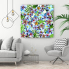 Rainbow Plumeria Pattern by Sondra Kay Neiman on GIANT ART - fuchsia photo manipulation