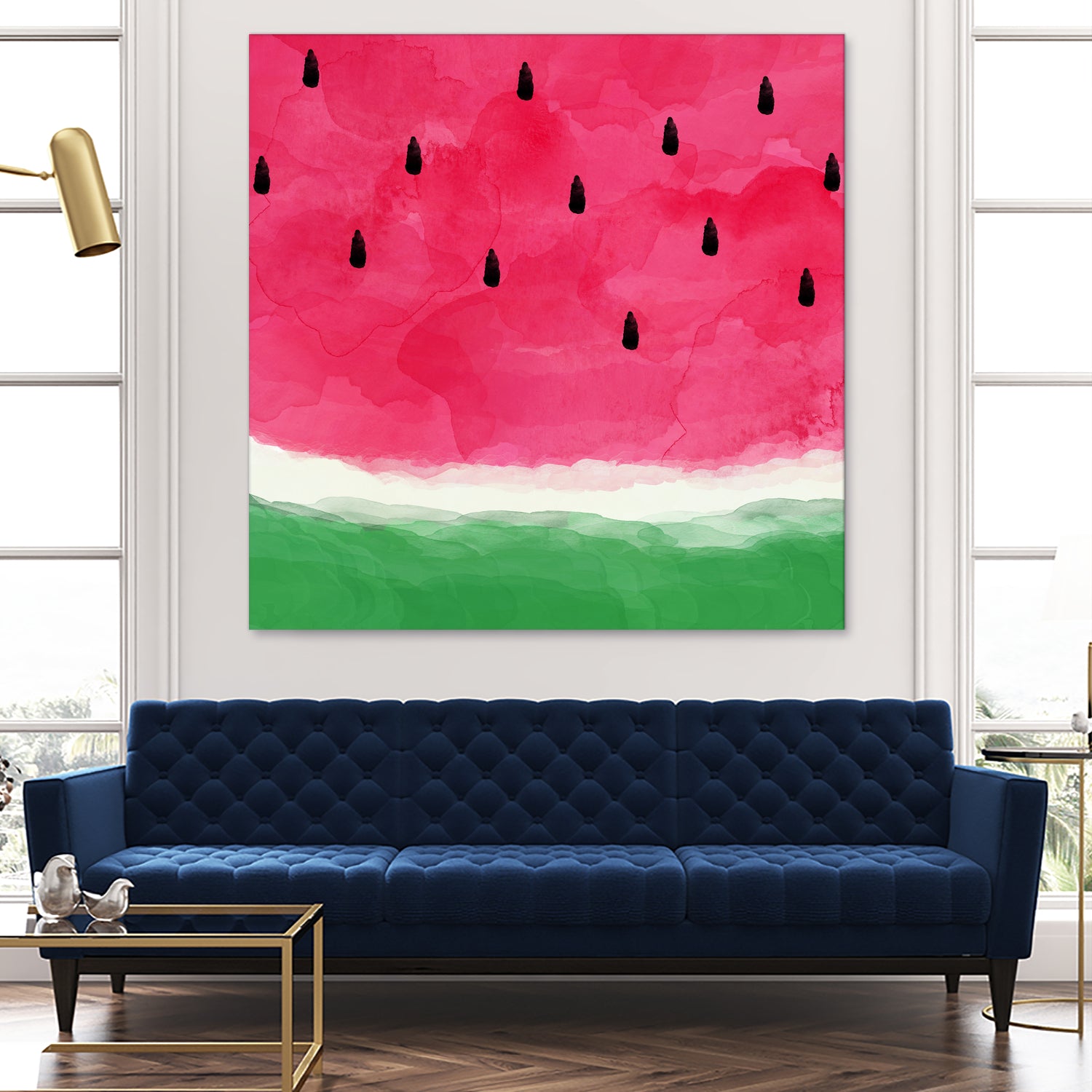 Watermelon Abstract by Dana Shek on GIANT ART - white digital painting