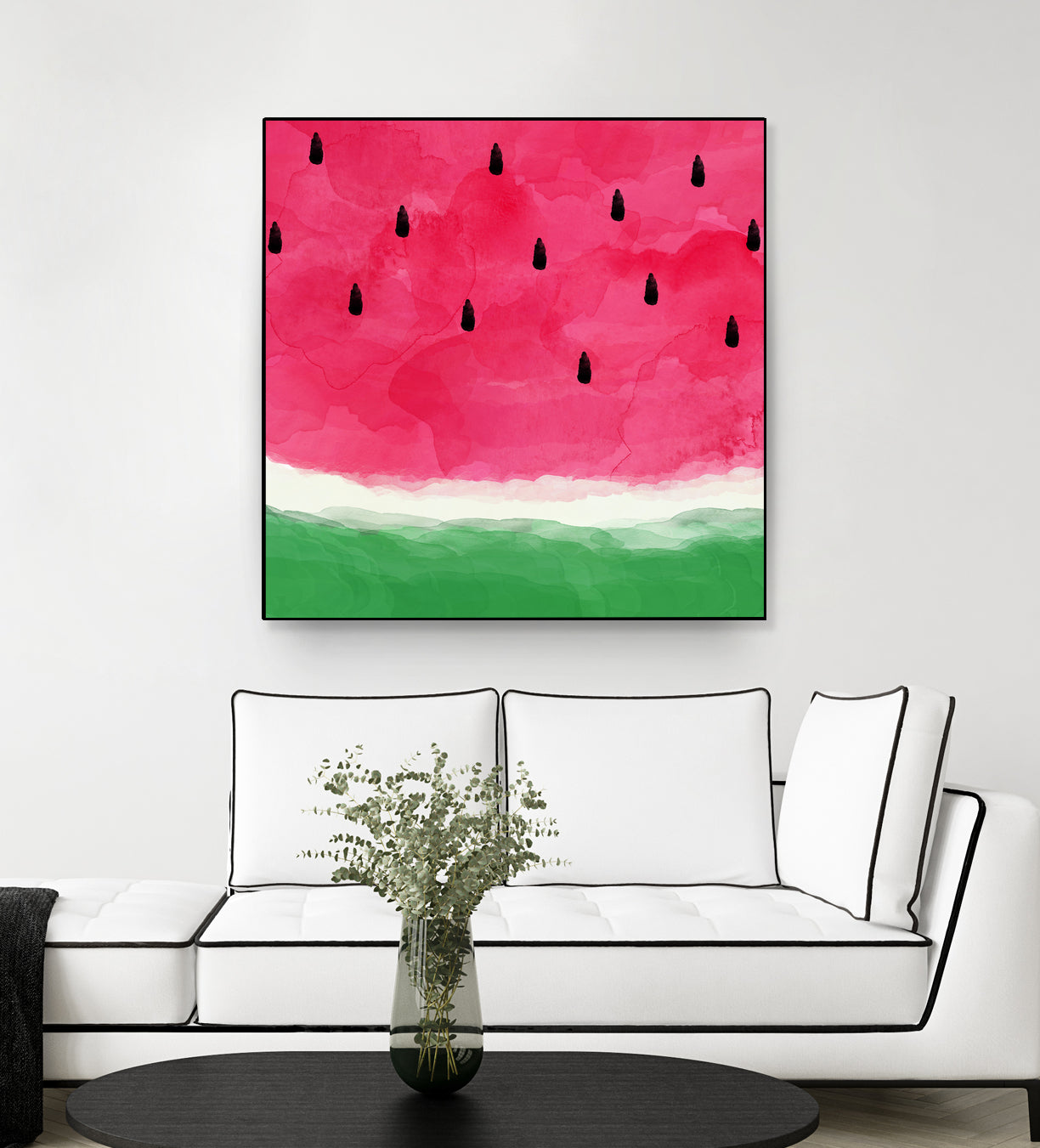 Watermelon Abstract by Dana Shek on GIANT ART - white digital painting