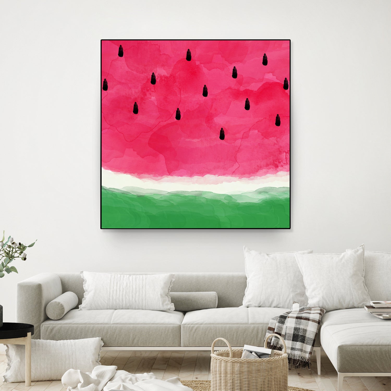 Watermelon Abstract by Dana Shek on GIANT ART - white digital painting