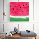 Watermelon Abstract by Dana Shek on GIANT ART - white digital painting