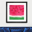 Watermelon Abstract by Dana Shek on GIANT ART - white digital painting