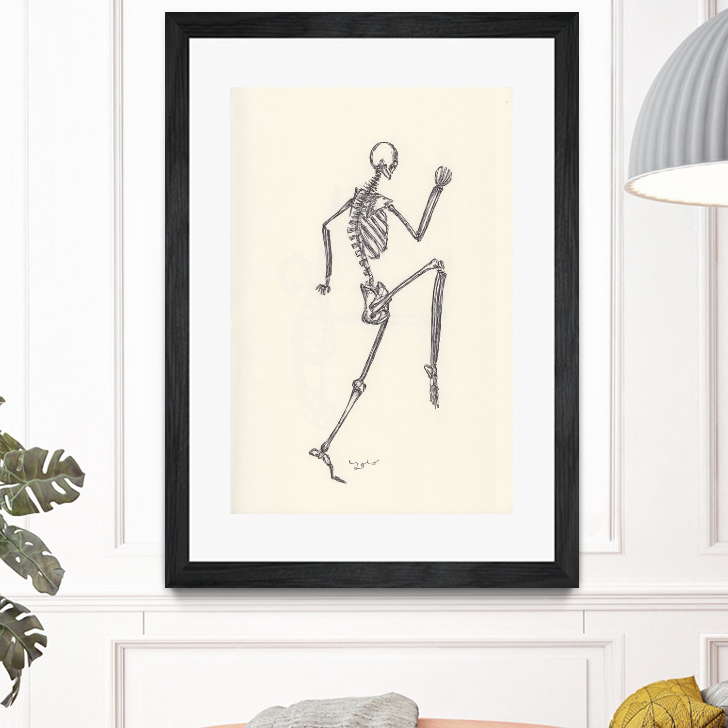 YOGA SKULLS003 by Ballpointpen Illustrator on GIANT ART - white mixed media