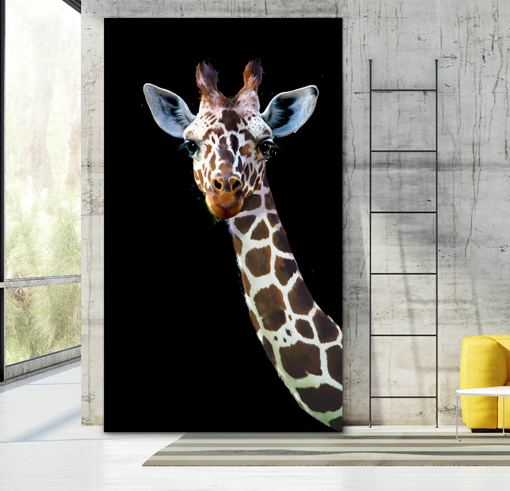 giraffe by Laura Graves on GIANT ART - white digital painting