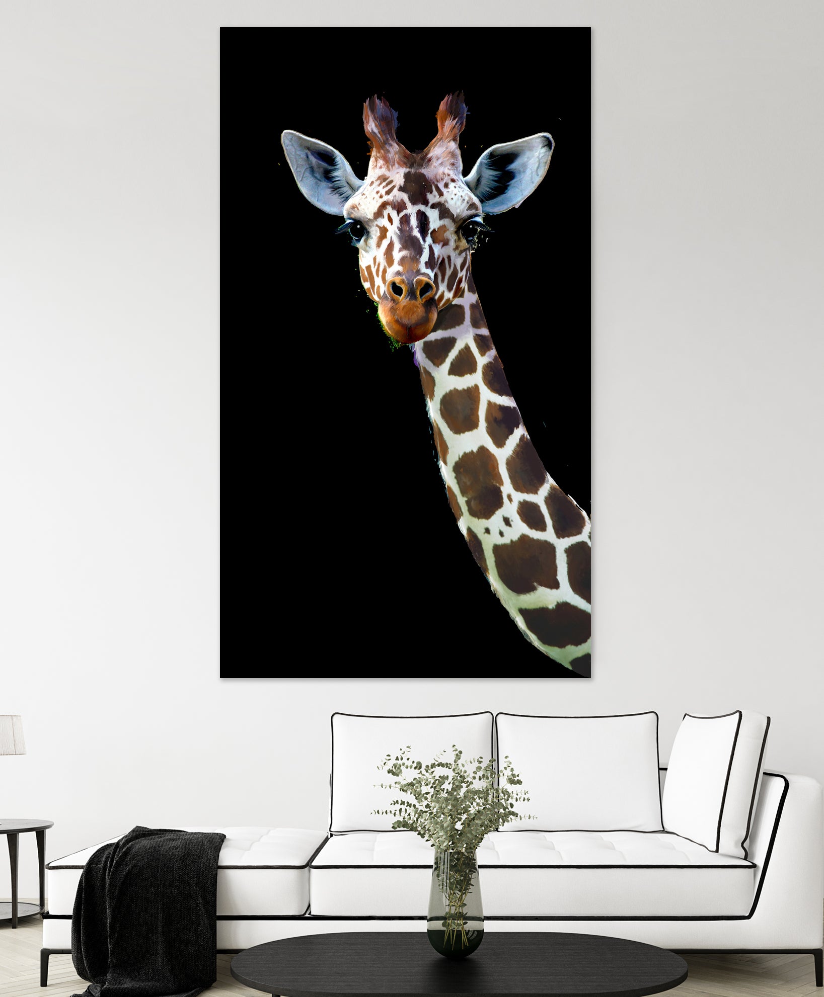 giraffe by Laura Graves on GIANT ART - white digital painting