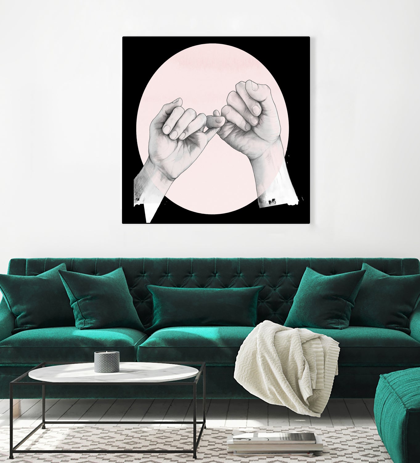 Hand Study // Pinky Swear by Laura Graves on GIANT ART - white digital drawing