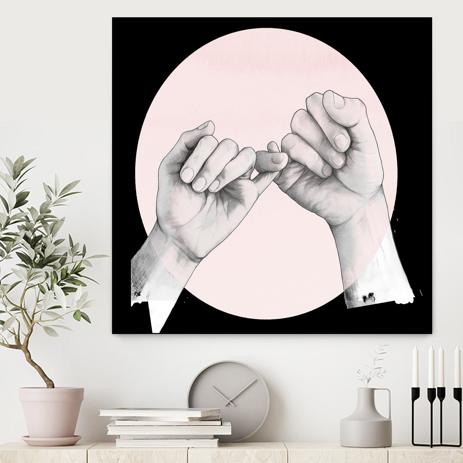 Hand Study // Pinky Swear by Laura Graves on GIANT ART - white digital drawing