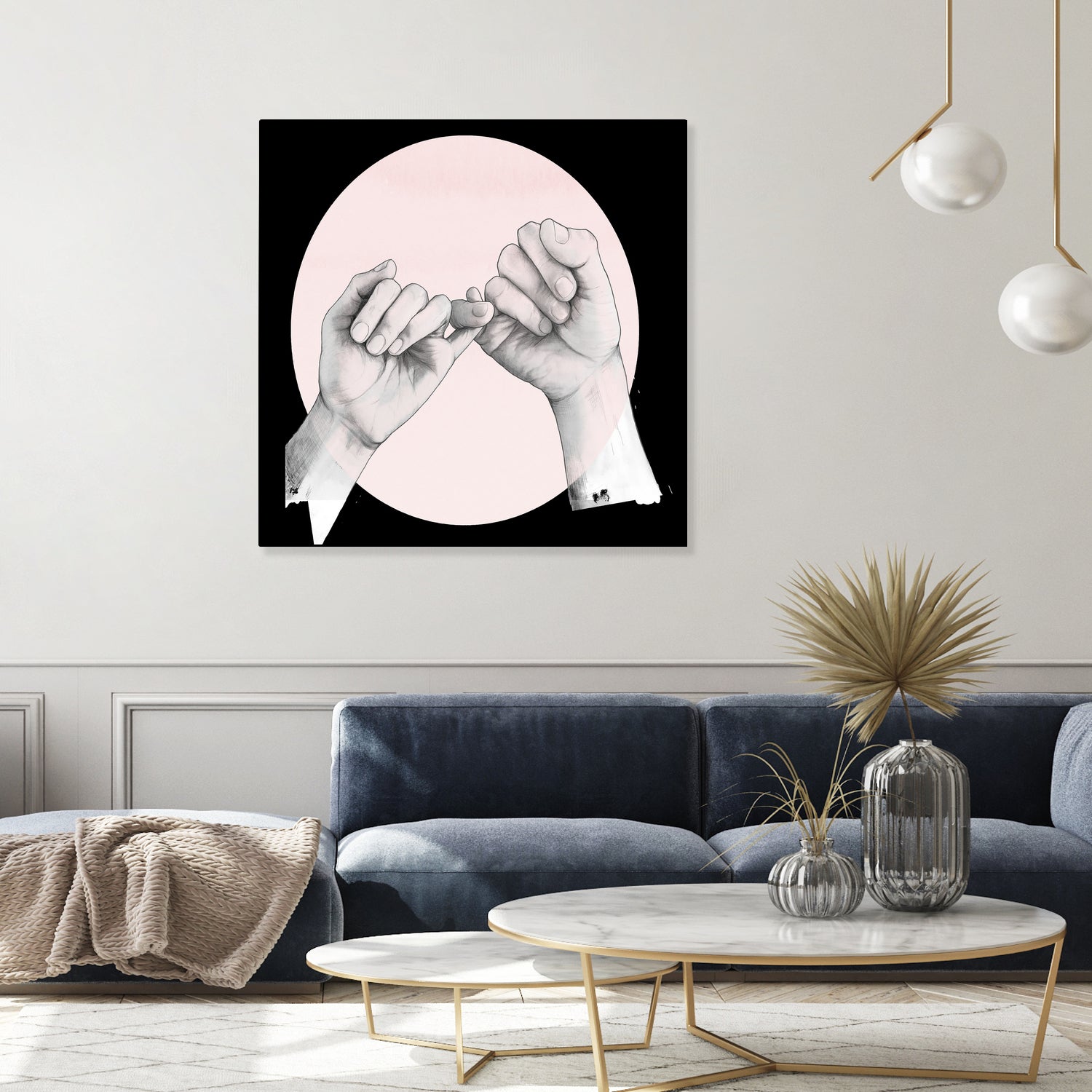 Hand Study // Pinky Swear by Laura Graves on GIANT ART - white digital drawing