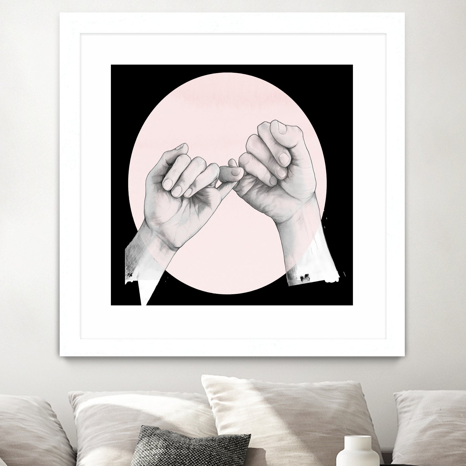 Hand Study // Pinky Swear by Laura Graves on GIANT ART - white digital drawing