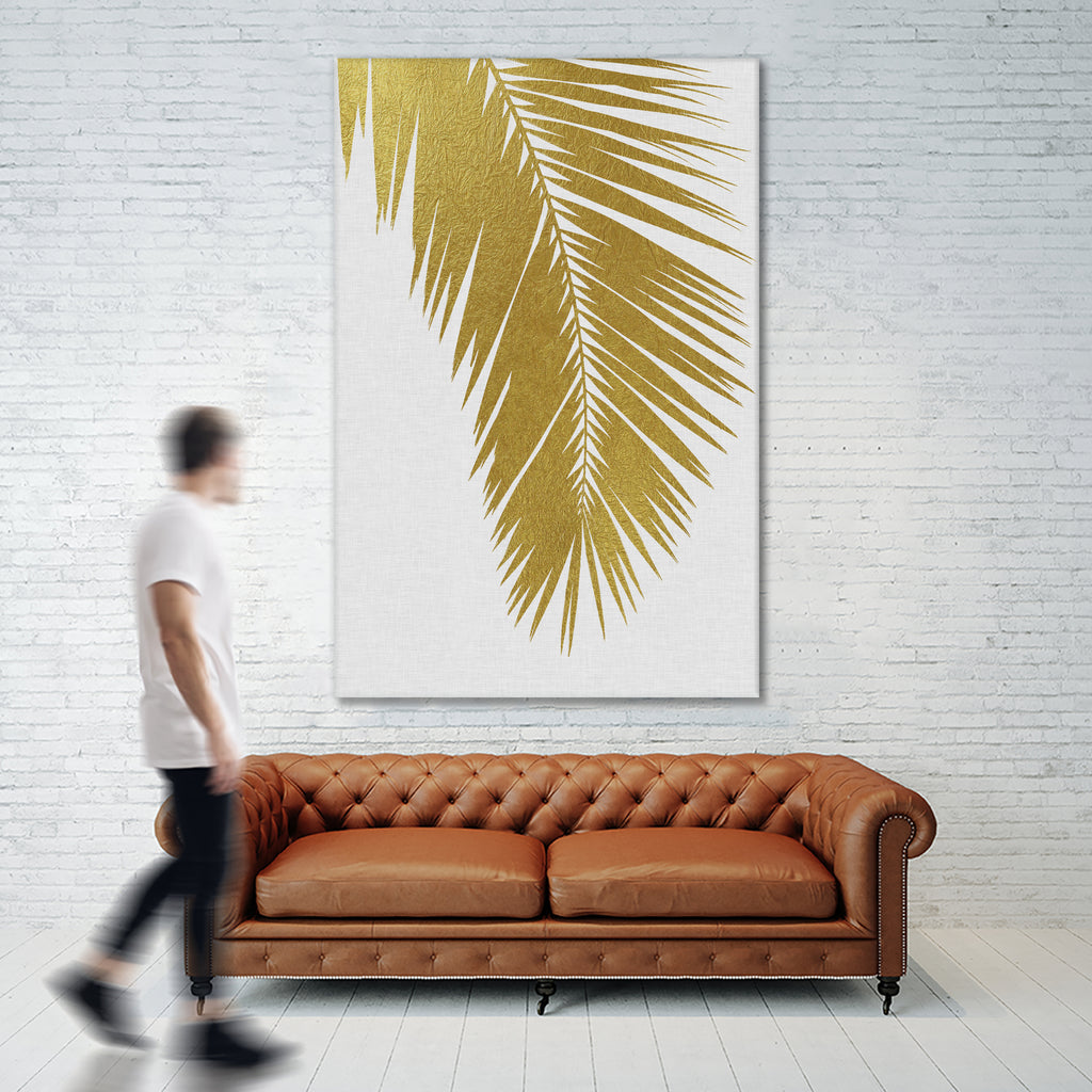 Palm Leaf Gold I by Dana Shek on GIANT ART - white digital painting