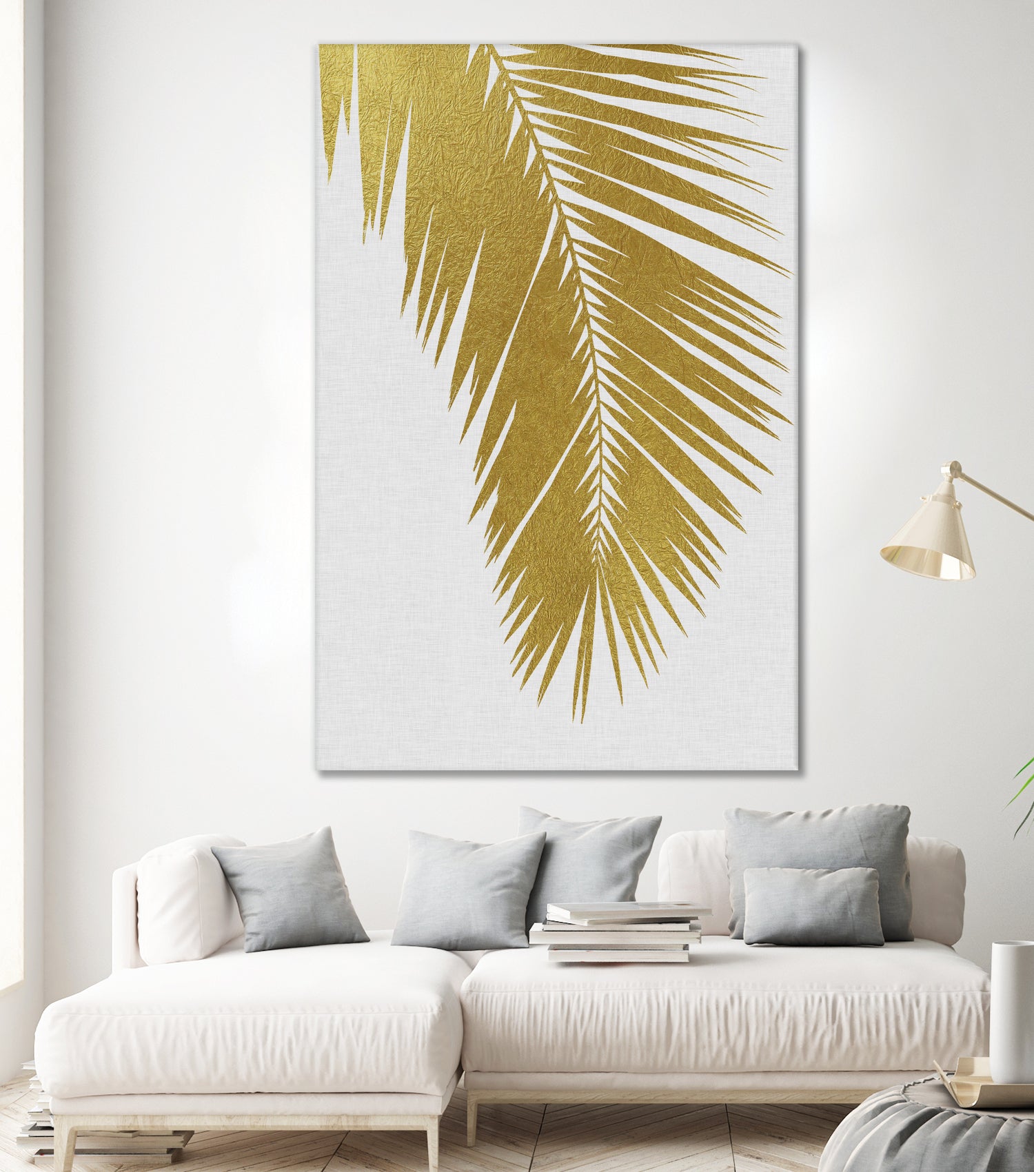 Palm Leaf Gold I by Dana Shek on GIANT ART - white digital painting