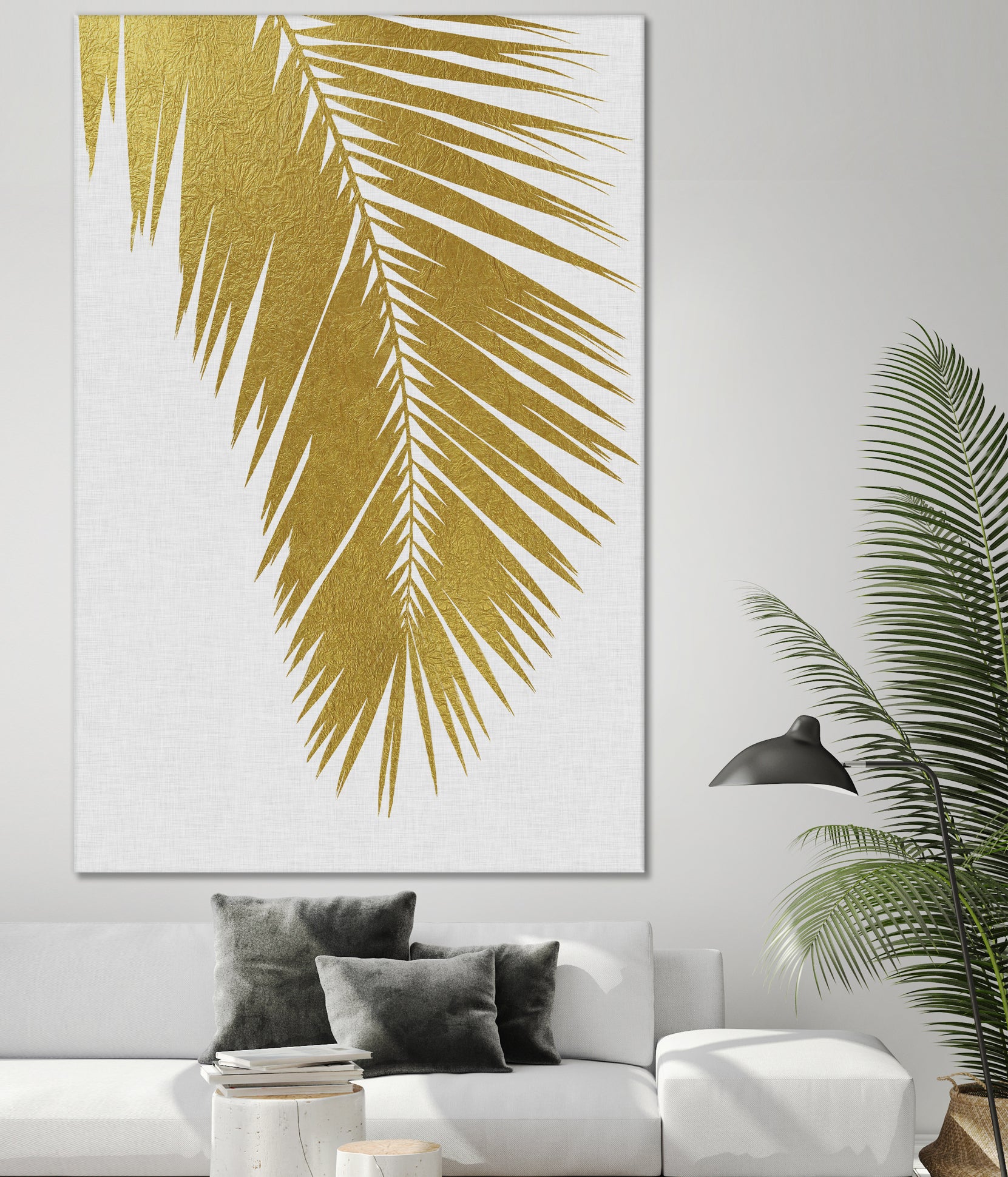 Palm Leaf Gold I by Dana Shek on GIANT ART - white digital painting