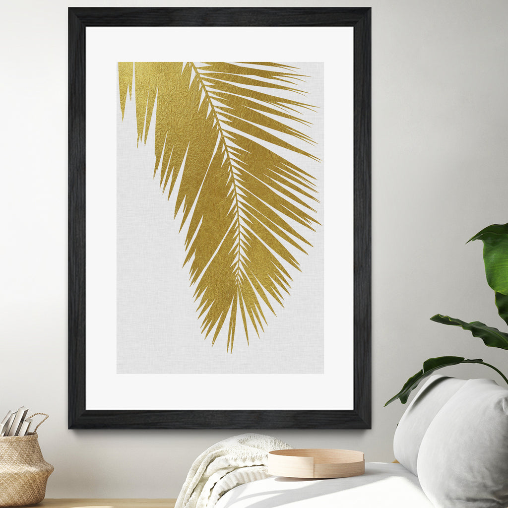 Palm Leaf Gold I by Dana Shek on GIANT ART - white digital painting