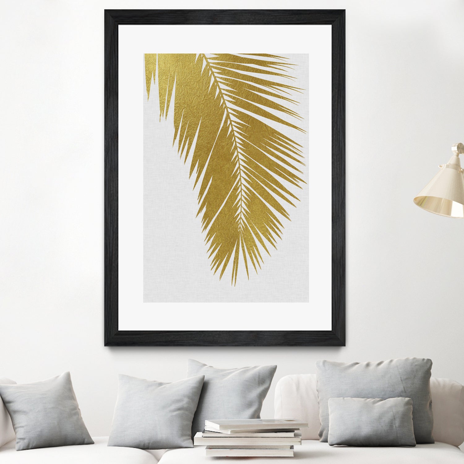 Palm Leaf Gold I by Dana Shek on GIANT ART - white digital painting