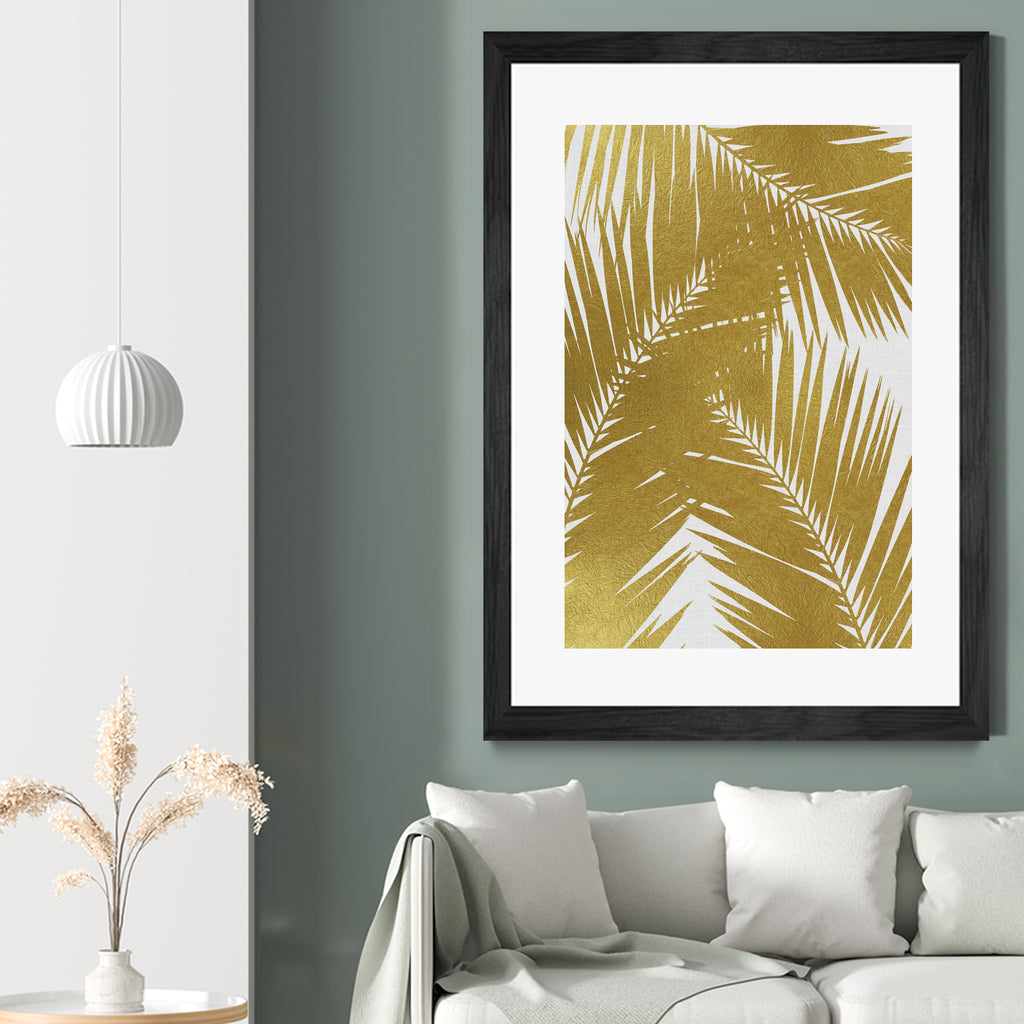 Palm Leaf Gold III by Dana Shek on GIANT ART - white digital painting