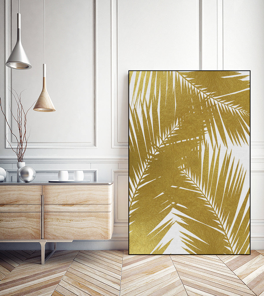 Palm Leaf Gold III by Dana Shek on GIANT ART - white digital painting