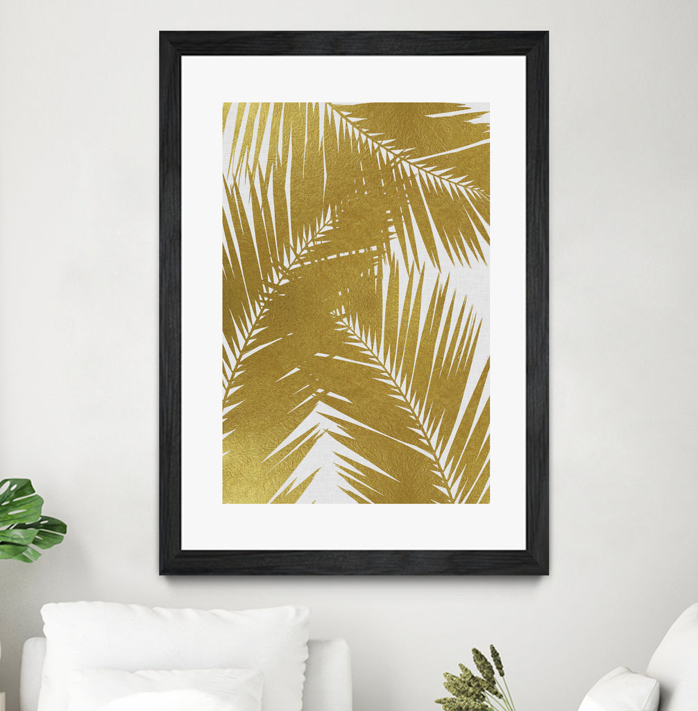 Palm Leaf Gold III by Dana Shek on GIANT ART - white digital painting