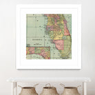 Vintage Map of Florida (1909) by Adam Shaw on GIANT ART - white photo illustration