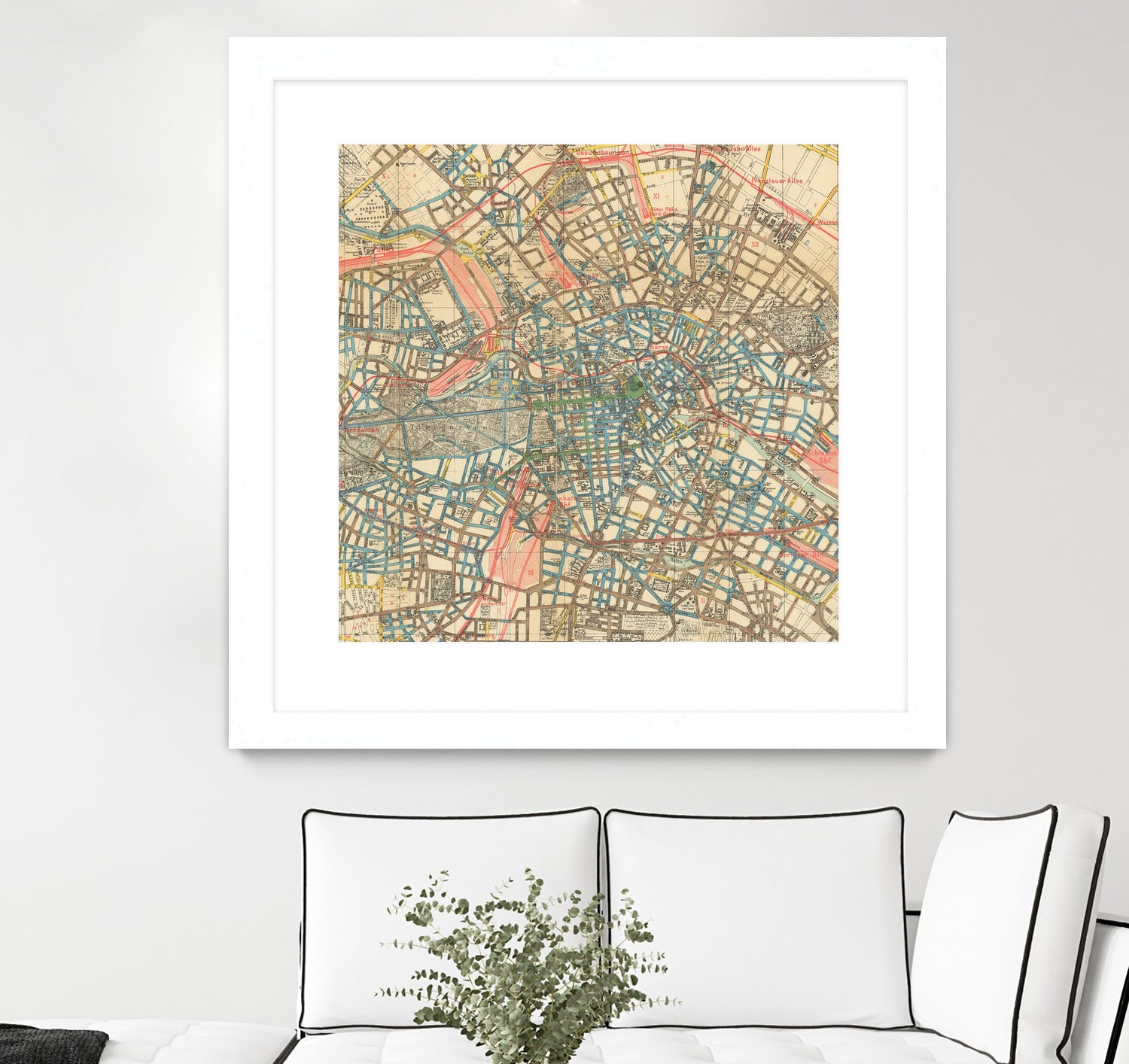 Vintage Map of Berlin Germany (1904) by Adam Shaw on GIANT ART - white photo illustration