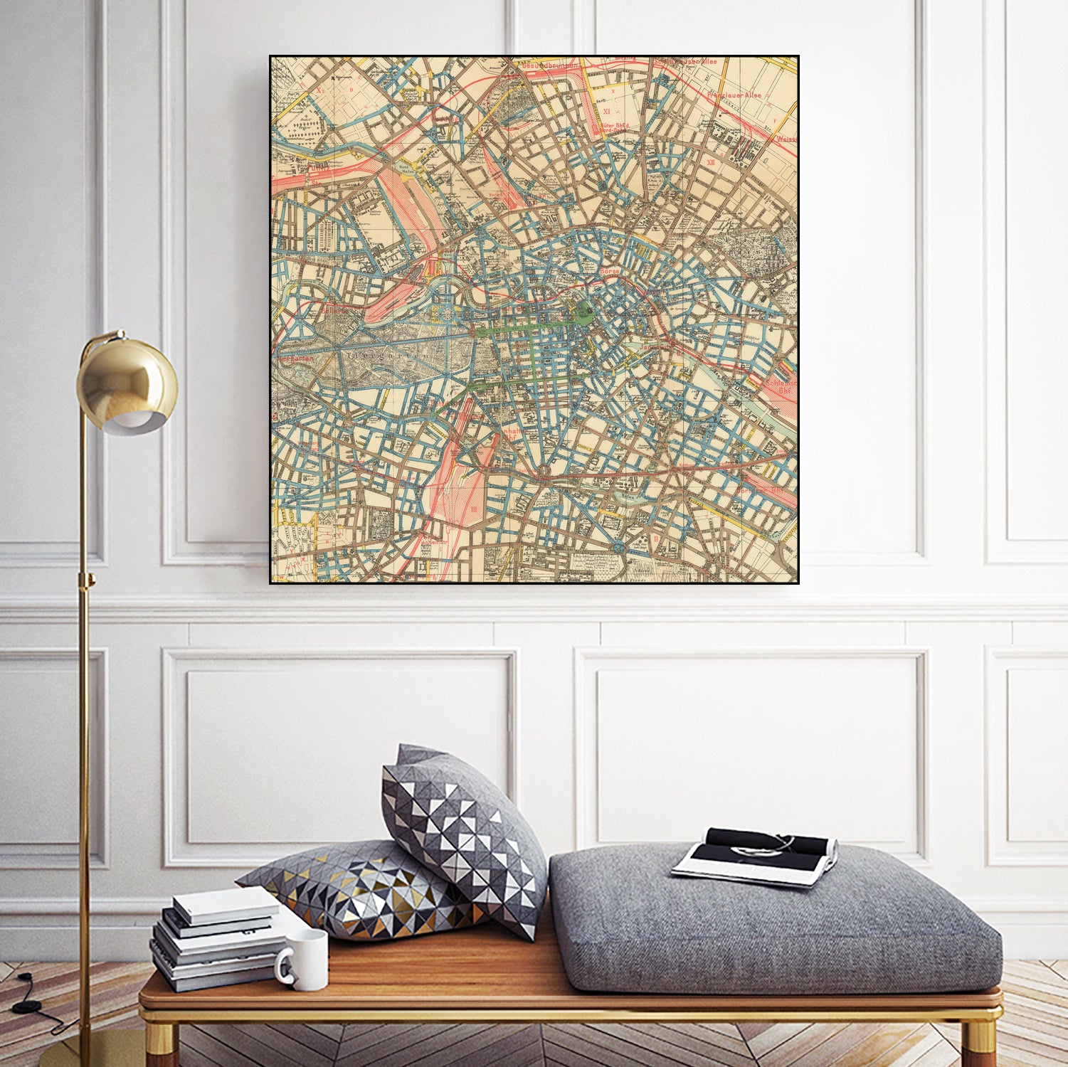 Vintage Map of Berlin Germany (1904) by Adam Shaw on GIANT ART - white photo illustration